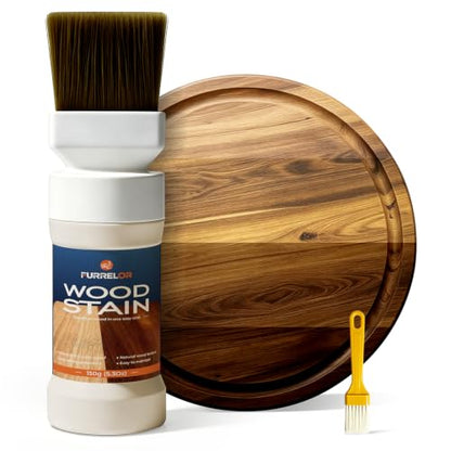 Wood Stain Sealer 135ml/5.3oz Water Based Walnut Wood Stain in One Brush - color: Teak
