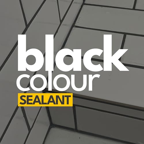 Black Silicone Caulk (No Gun Needed) Flexible & Waterproof Caulking Tube - color: Black