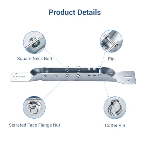HOME MASTER HARDWARE 2 Pack Garage Door Parts Reinforcement Bracket, Adjustable Garage Door Opener Bracket, Steel Zinc Plated