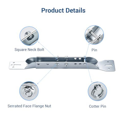 HOME MASTER HARDWARE 2 Pack Garage Door Parts Reinforcement Bracket, Adjustable Garage Door Opener Bracket, Steel Zinc Plated