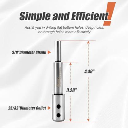 4.48" Forstner Bit Extension with Anti-Slip Design - size: 4.48"(3.28" Drilling Depth)