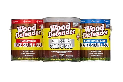 Wood Defender 200 Series Stain and Seal, Redwood, 1-Gallon - color: Redwood, size: 1 Gallon