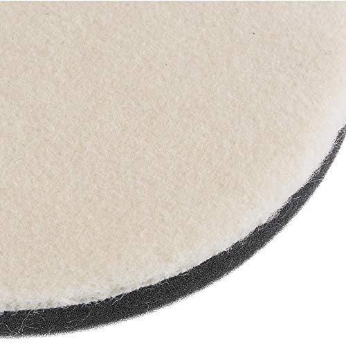 uxcell 4" Wool Felt Sponge Polishing Pad Hook and Loop Buffing Wheel Fine Polishing for Orbital Polisher Buffer 4 Pcs - size: 4"