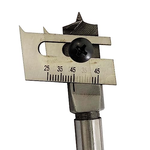 15-45mm Adjustable Spade Bit Set for Woodworking - 2 Pieces, 2 Flutes, 45mm Max Diameter - style: 15-45mm