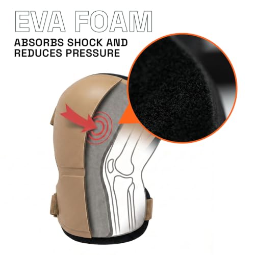 GRITR Knee Pads - Heavy Duty Knee Protectors, Improved, FDE - color: Flat Dark Earth