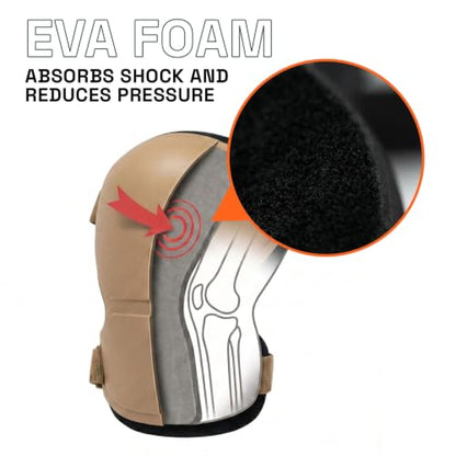 GRITR Knee Pads - Heavy Duty Knee Protectors, Improved, FDE - color: Flat Dark Earth