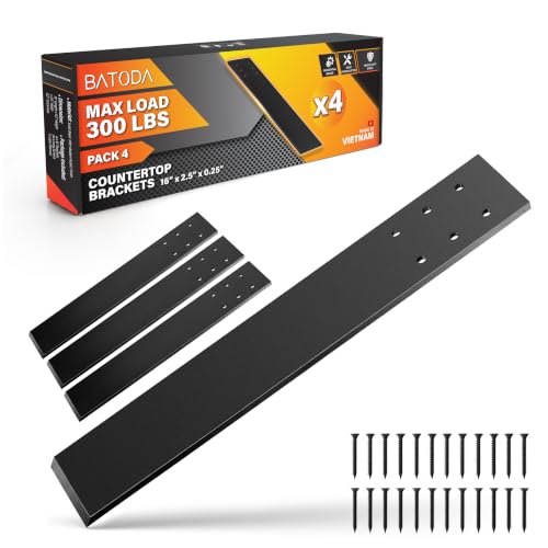 BATODA 16" Countertop Support Brackets (4PCS), Steel Knee Wall Support - size: 16 Inch