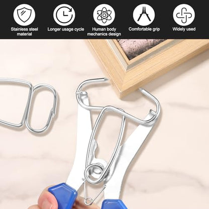 Miter Spring Clamps and Pliers Kit for Woodworking Picture Frames - color: Blue