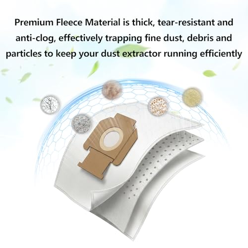 5 Pack DWV9402 Fleece Replace Shop Vacuum Bags