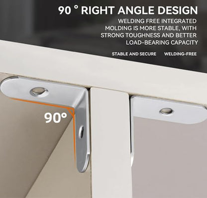 Stainless Steel Corner Brace, 24Pcs 90 Degree Right L-Shaped Metal Corner Connector Joint Plate, Cabinet, DIY Woodworking Projects with 96PCS Screws 1.2x0.6in (30x30x16（24Pcs） - size: 30x30x16（24Pcs）