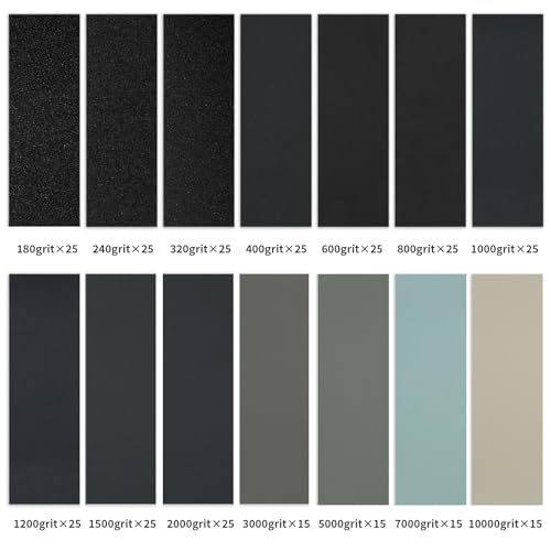 Sandpaper 800 Grit 25 Sheets, Wet Dry Sand Paper 9 x 3.6 Inch - style: 800 Grits