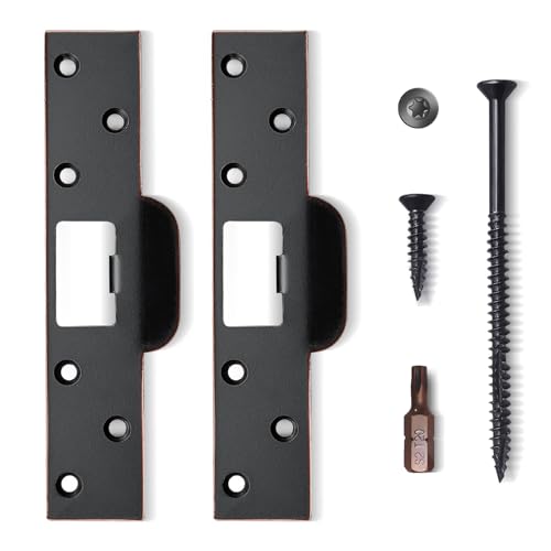 Extra-Long Door Strike Plate, Extended Length/Height - color: Oil Rubbed Bronze, size: 2 Pack