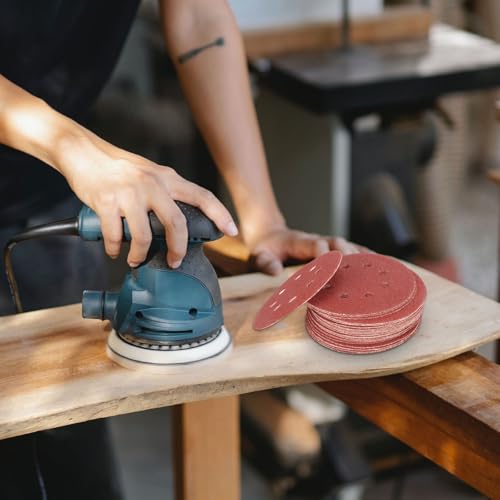 5 Inch Hook and Loop Sanding Discs Sandpaper 40-320 Grits, 70 PCS