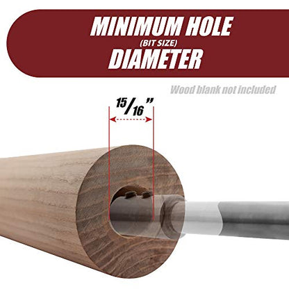 10" Forstner Bit 1/2" Shank Extension, Adds 8-1/2" Drilling Depth - size: 10" (1/2" Shank)