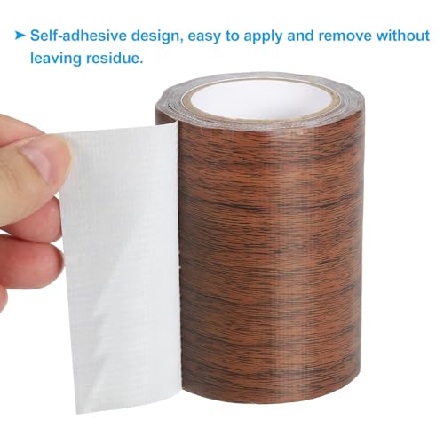 PATIKIL Wood Grain Repair Tape 4" X15',Self Adhesive,Dark Brown Oak - color: Dark Brown Oak, size: 4" x 15'