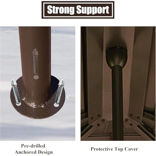 Universal Support Post for Gazebos - Adjustable Height, Reinforced Aluminum
