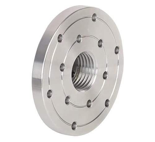 4" Wood Lathe Steel Faceplate, 1-1/4”x8TPI Spindle Thread Woodworking Machine Chuck Face Plate