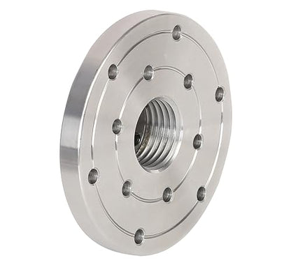 4" Wood Lathe Steel Faceplate, 1-1/4”x8TPI Spindle Thread Woodworking Machine Chuck Face Plate
