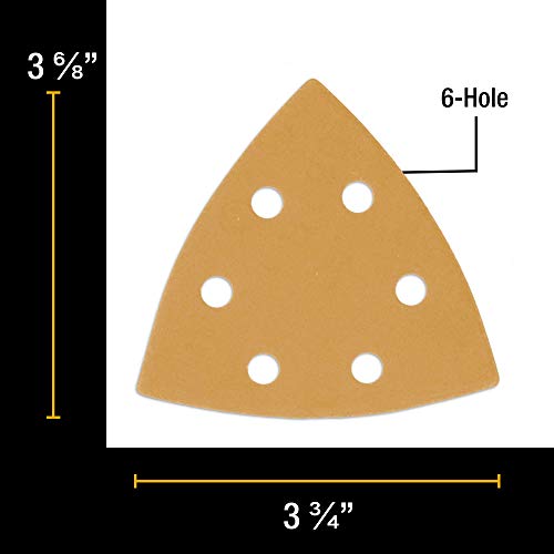 Dura-Gold Premium Triangle Oscillating Mouse Sanding Sheets - 600 Grit (Box - size: 600-Grit