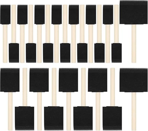 10 Pack Foam Brush Set – Assorted Sizes: 1 inch, 2 inch, 3 inch, 4 inch – Disposable Brushes for Paint, Varnish & Polyurethane – Lightweight Wood Handles