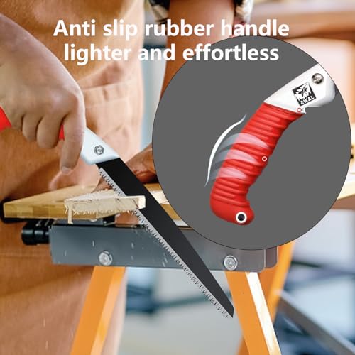Wooden SawSet, Including One Medium Length Cutting Saw 10.5" and One Double-Sided Saw 6",for Home Pruning, Logging, Woodworking,Landscaping. - style: Medium Length Saw+small Saw