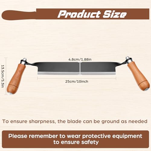 10 Inch Draw Knife Debarking Tool for Woodworking,Straight - size: 10 Inch, style: Straight