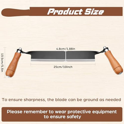 10 Inch Draw Knife Debarking Tool for Woodworking,Straight - size: 10 Inch, style: Straight