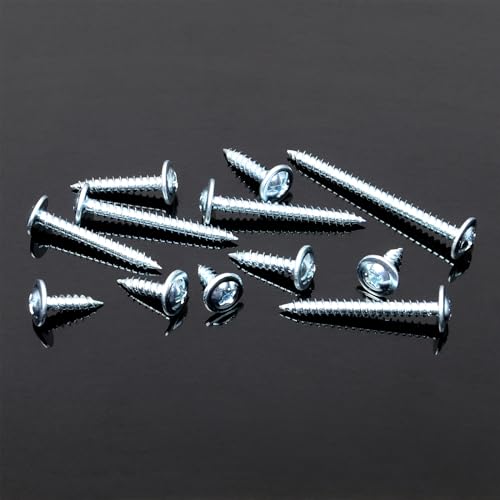 Mywish 300Pcs #8 × 1" Wood Screws, Phillips Truss Head Wood Screws, 1 Inch, Quick Metal Self Tapping, Galvanized Iron Zinc Oxide Plated Steel - color: Silver, size: #8×1"