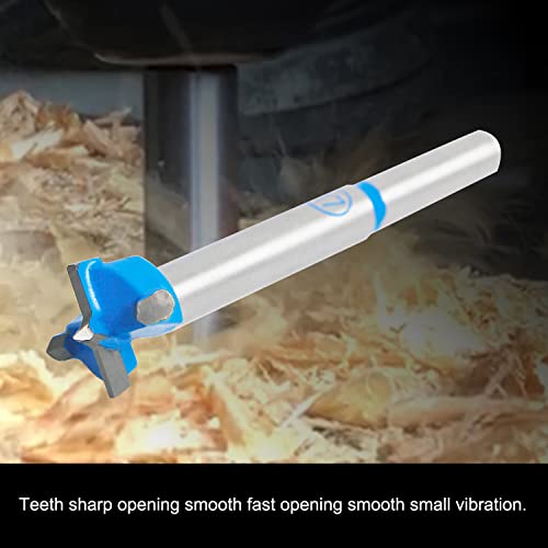 Forstner Drill Bits Professional Carbide Woodworking Hole Saw, Cutting Diameter 17mm, 2Pcs (Blue, Silver) - size: 17mm