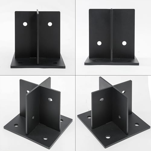 Heavy Duty 6x6 Concealed Post Base for Concrete, 5/16" Thick Steel