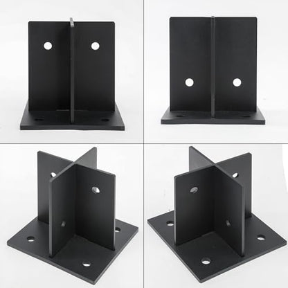 Heavy Duty 6x6 Concealed Post Base for Concrete, 5/16" Thick Steel