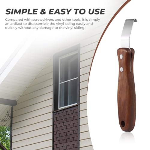 2PCS Wooden Vinyl Siding Removal Tool for Installation and Repair - size: 2