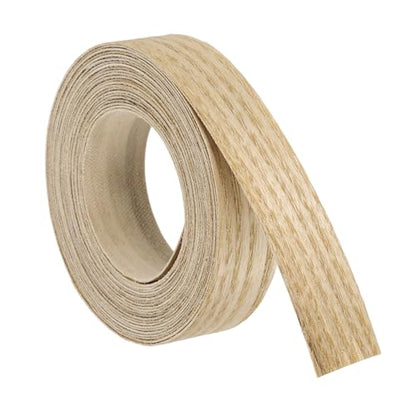 uxcell 3/4 Inch x 15ft Wood Veneer Edge Banding, Pre-Glued Flexible Ash Edging Strips, Iron on with Hot Melt Adhesive Wood Tape for Cabinet Repair and Furniture Restoration - size: 3/4 Inch x 15ft