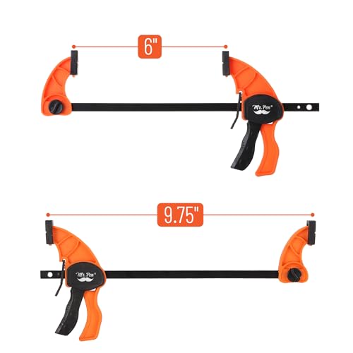Mr. Pen- Bar Clamps for Woodworking, 6", 2 Pack, Orange - style: 6 Inch