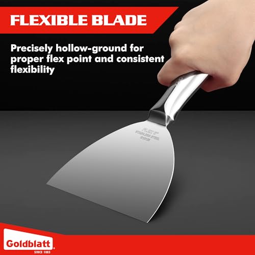 Goldblatt 6" Putty Knife, Stainless Steel Joint Knife with Flexible Blade