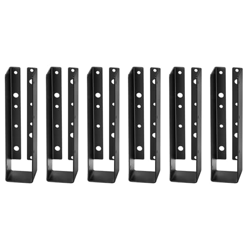 GBGS 6 Pack 2x8 Concealed Joist Hanger,Black - size: 2x8