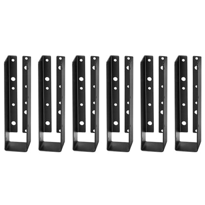GBGS 6 Pack 2x8 Concealed Joist Hanger,Black - size: 2x8