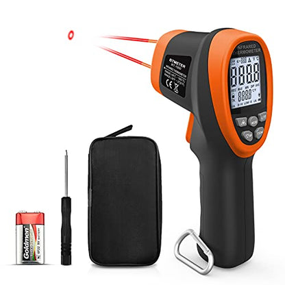 BTMETER BT-1500 Pyrometer 30:1 Industrial Laser Thermometer Gun, -58℉ to 2732℉ Non Contact High Temp Infrared Thermometer Digital IR Temperature Gauge Orange(NOT for Human Temp Test) - color: Orange