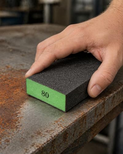 12Pcs Sanding Block Sponge Set, Reusable Sandpaper for Wood & Drywall - color: Green