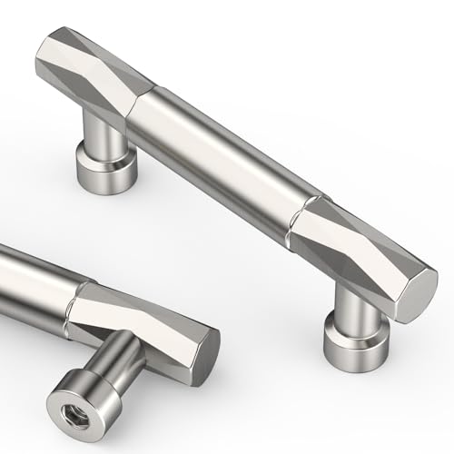 Asidrama 10 Pack 3 Inch(76mm) Brushed Satin Nickel Kitchen Cabinet Handles, Cabinet Pulls Kitchen Cabinet Hardware for Cupboard Drawer Pulls - color: Brushed Satin Nickel, size: 3" Hole Center