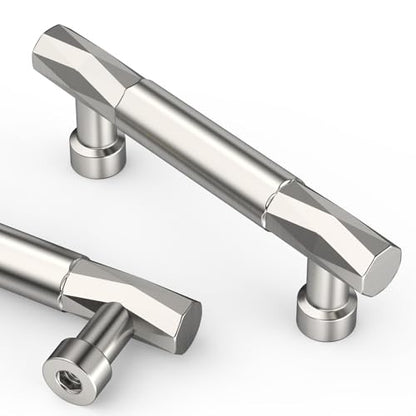 Asidrama 10 Pack 3 Inch(76mm) Brushed Satin Nickel Kitchen Cabinet Handles, Cabinet Pulls Kitchen Cabinet Hardware for Cupboard Drawer Pulls - color: Brushed Satin Nickel, size: 3" Hole Center