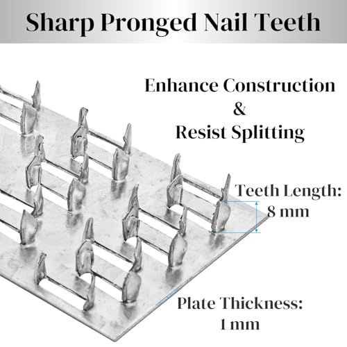 ZAVOOS 30 Pieces 2 x 4 Inch Truss Plates, 8 mm Nail Teeth - size: Small
