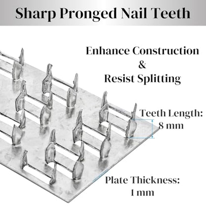 ZAVOOS 30 Pieces 2 x 4 Inch Truss Plates, 8 mm Nail Teeth - size: Small