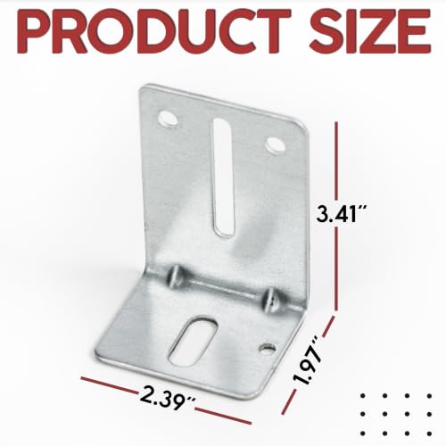 Garage Door Track Jamb Bracket J6, 4 Pack L-Shape Wall Mount