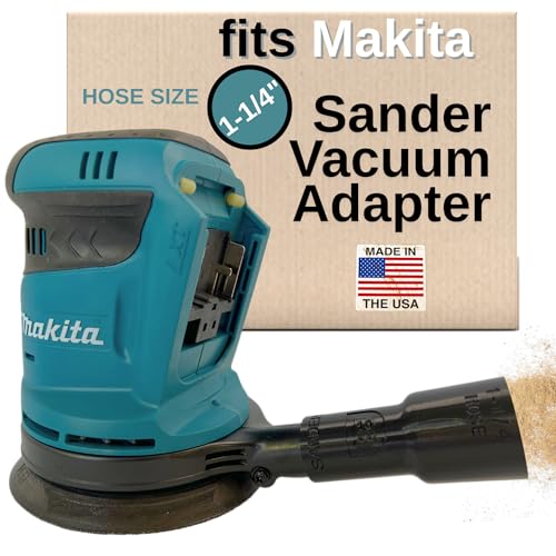 Sander Vacuum Adapter for most Makita Sanders - Shop Vac Attachment for Dust Collection Hose (1-1/4") by 1058Designs - size: 1-1/4"
