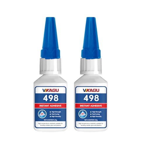 498 Super Glue Instant Adhesive Transparent 20g for Metal Plastic and Rubber 2 Pack - size: 498, style: 2 Pack