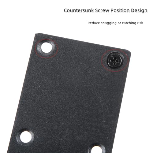 dophee 4PCS Black Stainless Steel Flat Mending Plates, 1.97"x5.51" - size: 140mm/5.51"