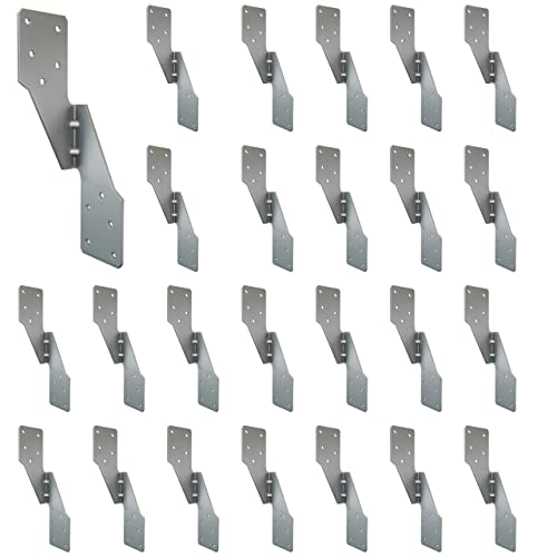 Hurricane Straps Tie Brackets Joist Hanger 20 GaugeGalvanizing Face Mount Joist Hangers for Wood Hurricane Ties Widely Applicable Rafter Ties (25pcs Left Rafter Ties) - size: 25 Pcs, style: Galvanized Left Hurricane Ties