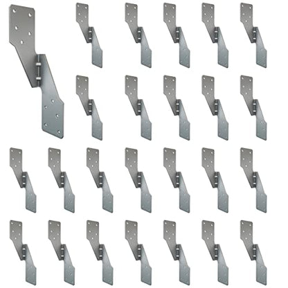 Hurricane Straps Tie Brackets Joist Hanger 20 GaugeGalvanizing Face Mount Joist Hangers for Wood Hurricane Ties Widely Applicable Rafter Ties (25pcs Left Rafter Ties) - size: 25 Pcs, style: Galvanized Left Hurricane Ties
