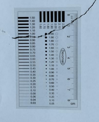 5-Pack High-Precision Transparent Crack Width Gauge, Scratch & Spot Measurement Tool for Precise Inspection of Surface Defects (Accuracy：0.01 mm)